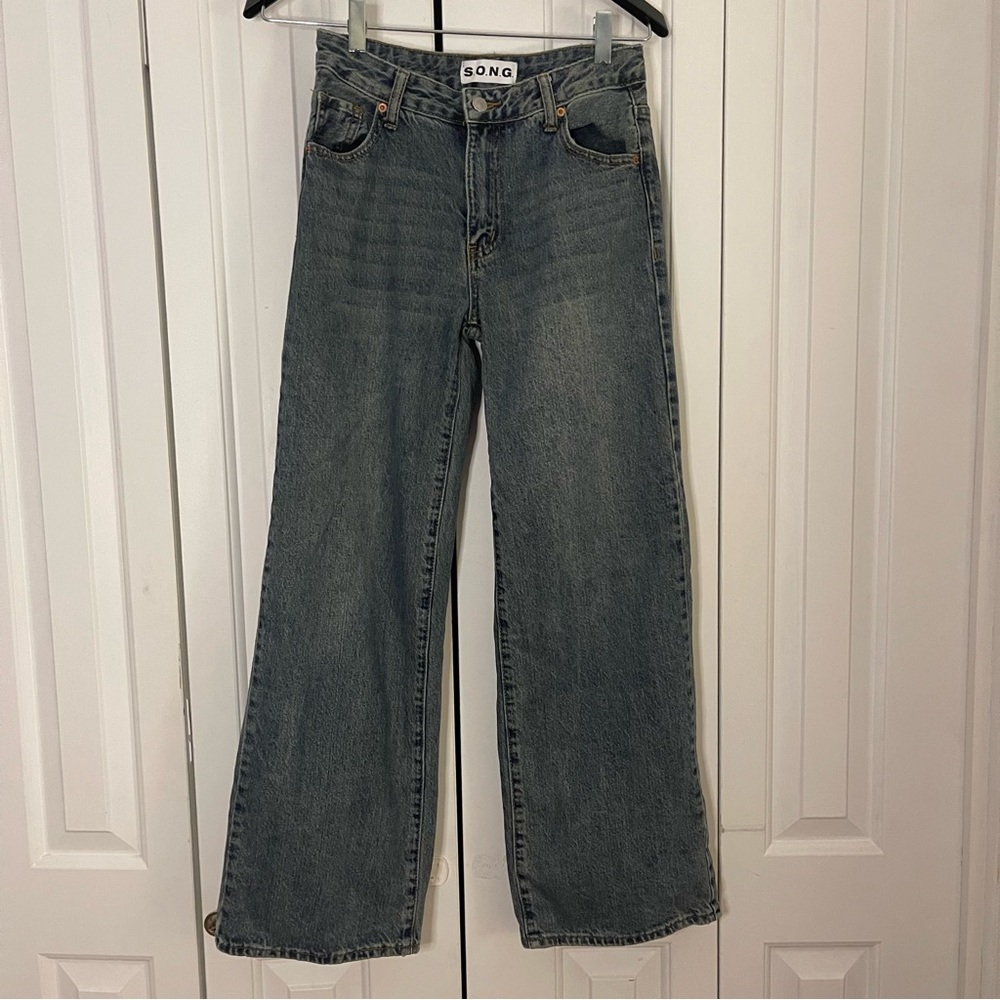 Low Rise Baggy Dark Wash Jeans